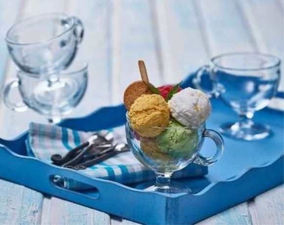 4pcs x Ice Cream Glasses Bowl. Sundae Dishes. Desert Fruit Prawn Cocktail Bowl.