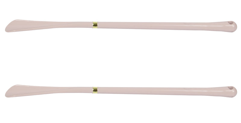 2x Extra Long Shoe Horn. Strong Plastic and Hanging Hole. (52 cm) (Pink)
