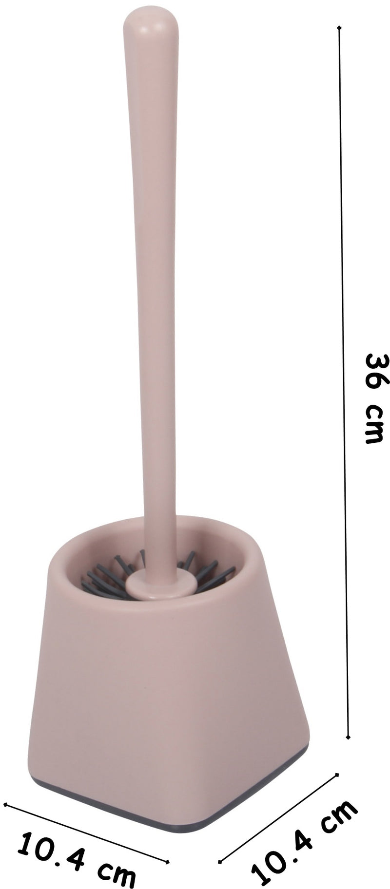 Silicone Toilet Brush. Toilet Brush with Holder. Square Toilet Brush. (Pink)