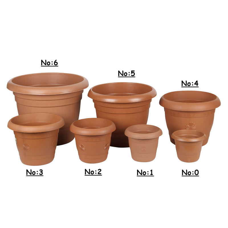 Strong Plastic Round Flower Plant Pot and Saucer