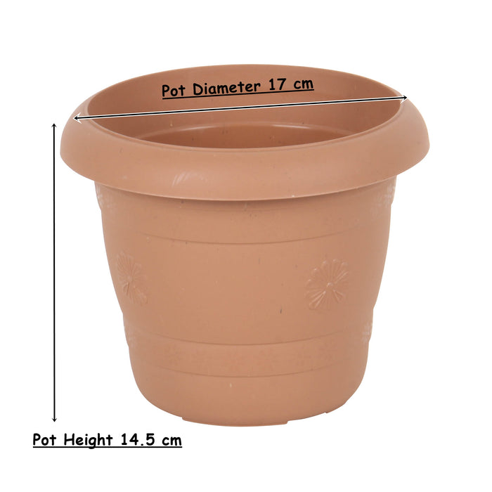 Strong Plastic Round Flower Plant Pot and Saucer