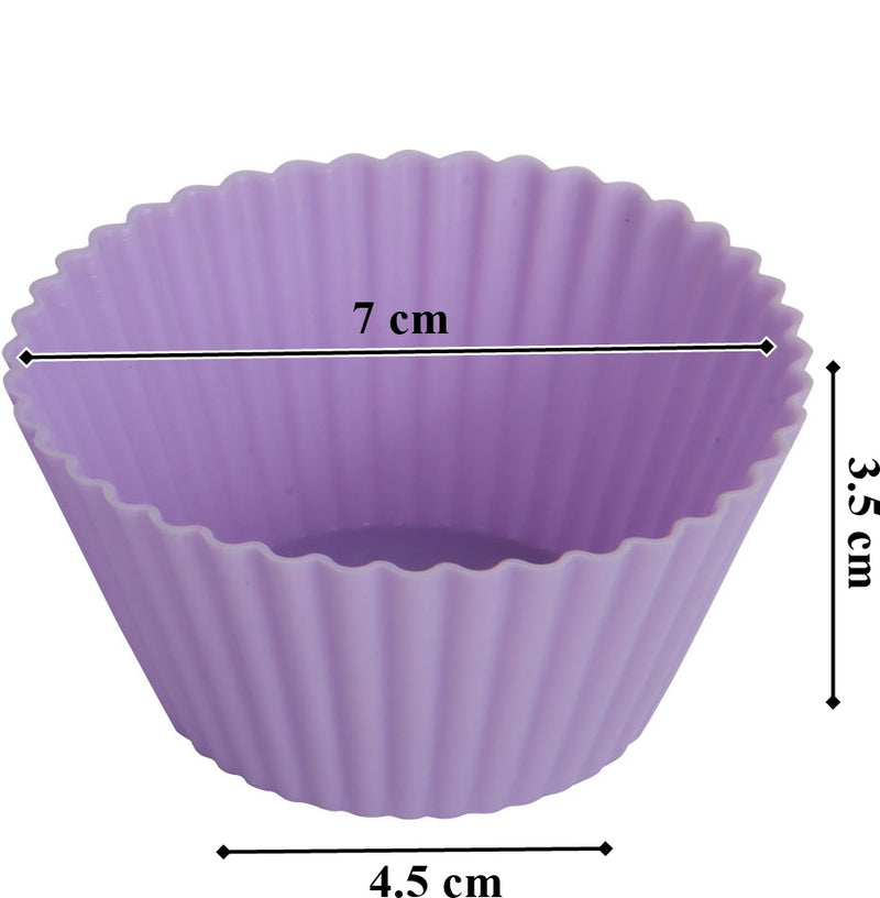 Silicone Reusable Muffin Cupcake Mould Cases. 18 Pcs. Rose, Pumpkin, Round Style.