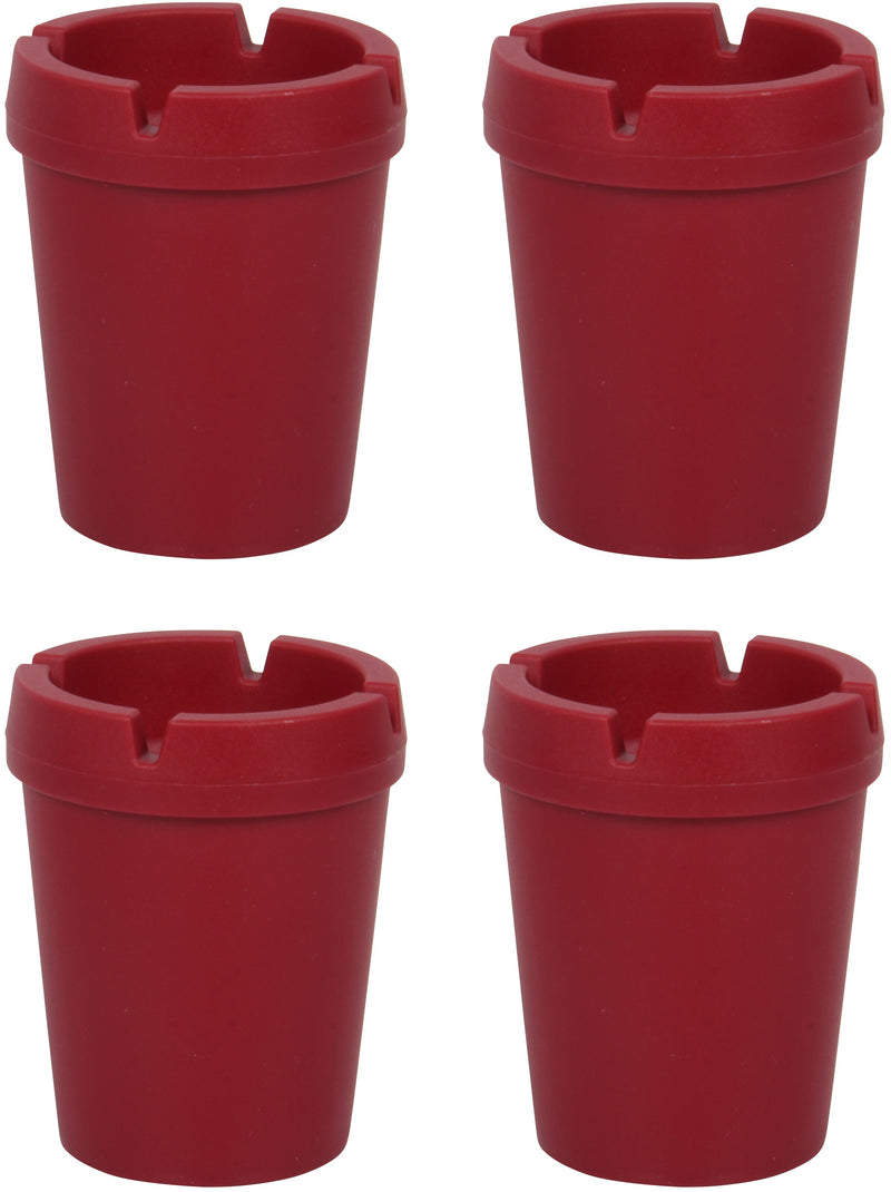 4x Butt Bucket Ashtray. Car Ash Smokeless. Self Extinguishing. (Red)