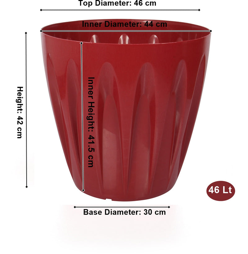 Large Daisy Round Flower Pot. Indoor / Outdoor Modern Flowerpot. (46 Litre)