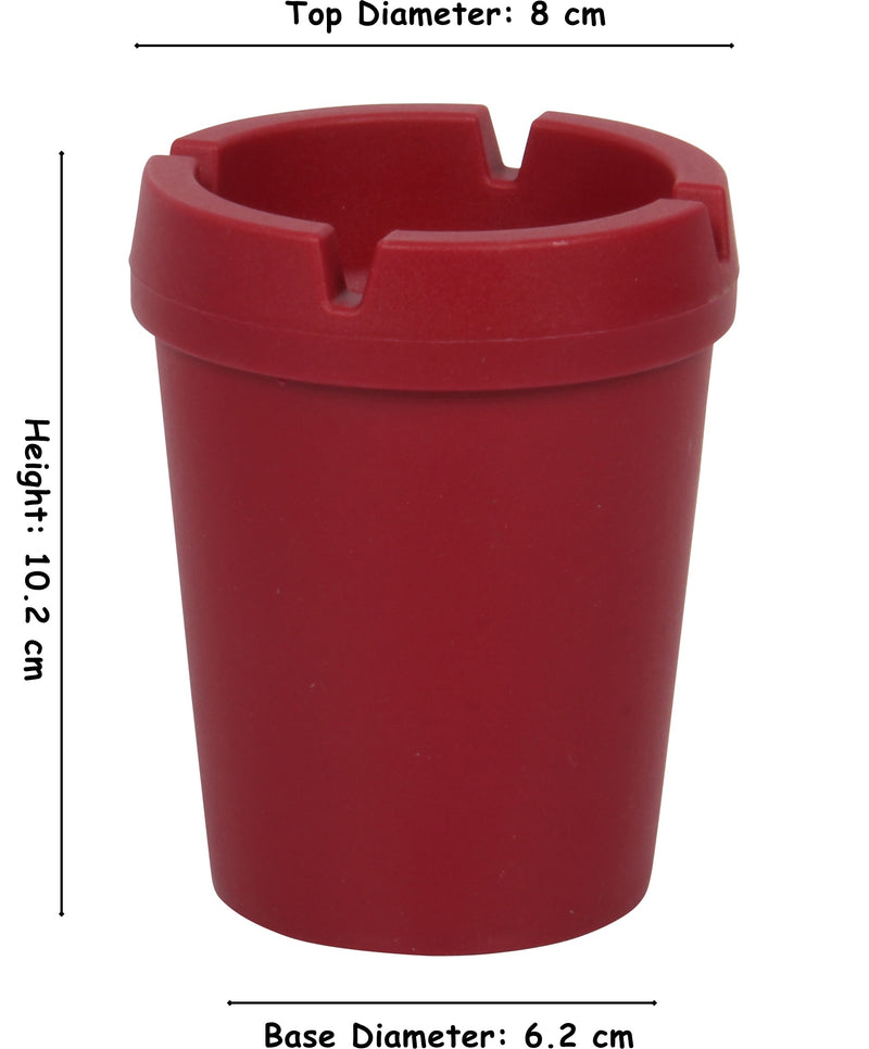 4x Butt Bucket Ashtray. Car Ash Smokeless. Self Extinguishing. (Red)