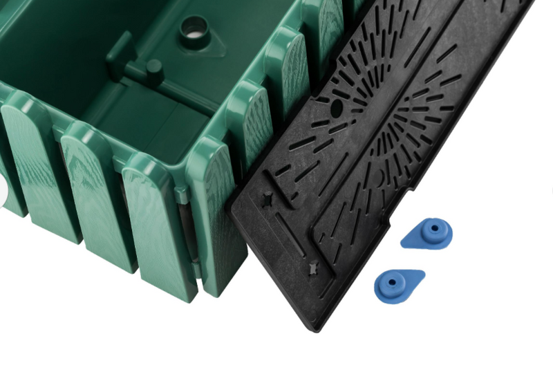 Hanging Flower Planter Pot with Hanger. Green Balcony Fence Pot. (9 Lt & 14 Lt).