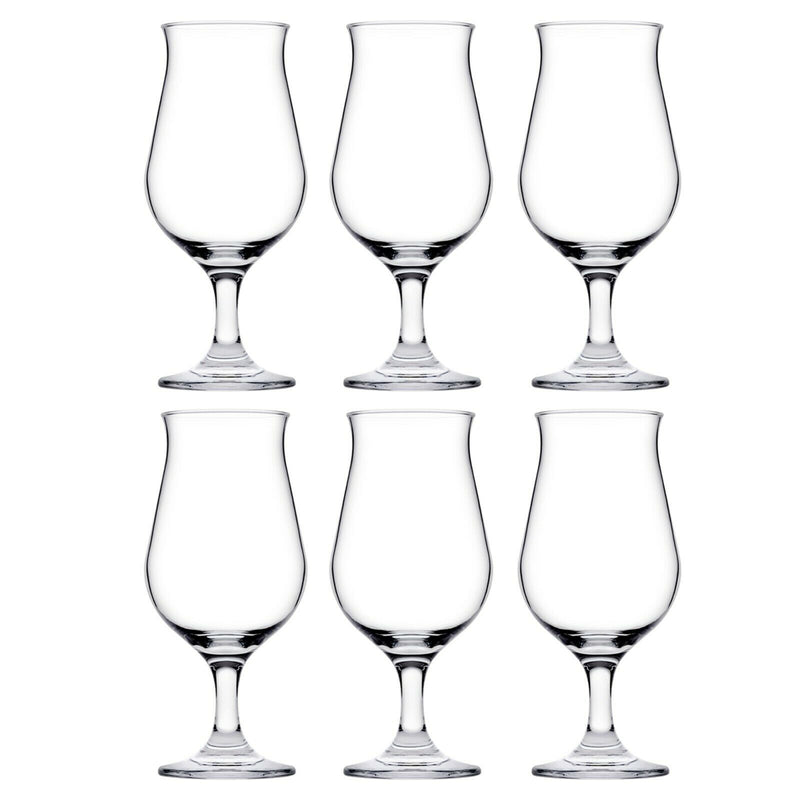 Stemmed Beer Glasses Set. Tulip Beer Glass. Cocktail Glasses. (Pack of 6)(405ml)