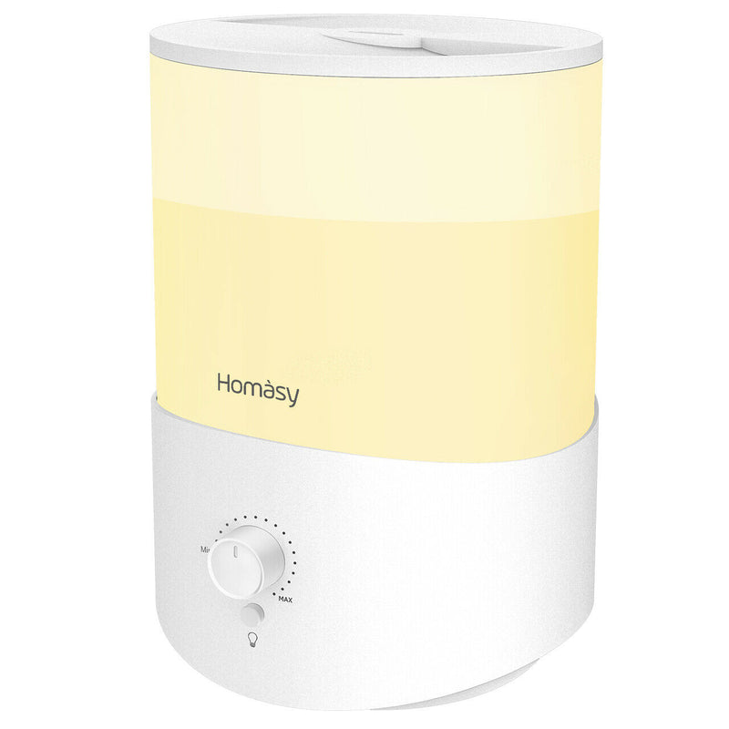 2.5L Cool Mist Humidifier Aroma Diffuser with Warm Night Lights. 28dB Quiet.