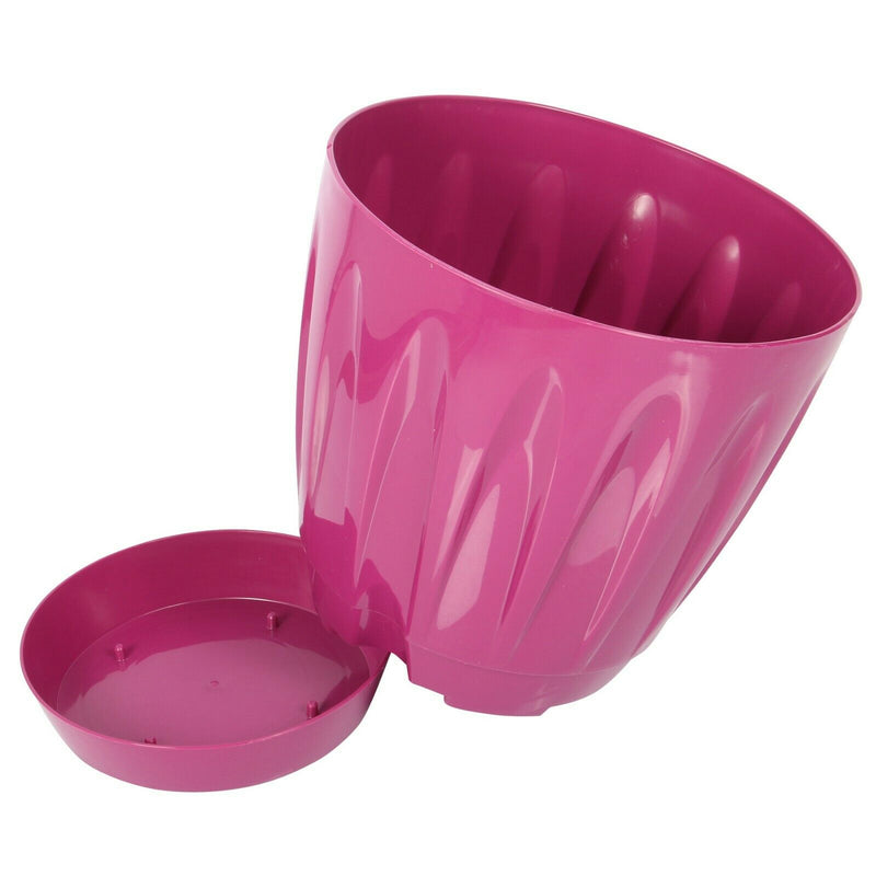 Bright Coloured Indoor / Outdoor Plant Pots with Drainage. Plastic Planters UK.