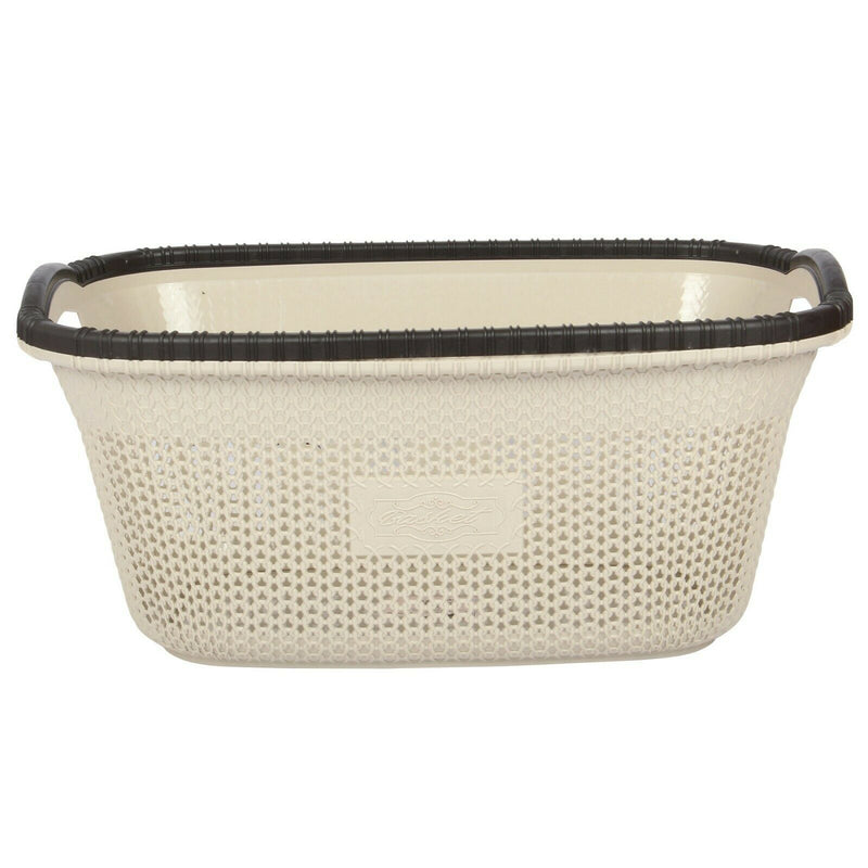 2x Rattan Style Rectangular Laundry Basket