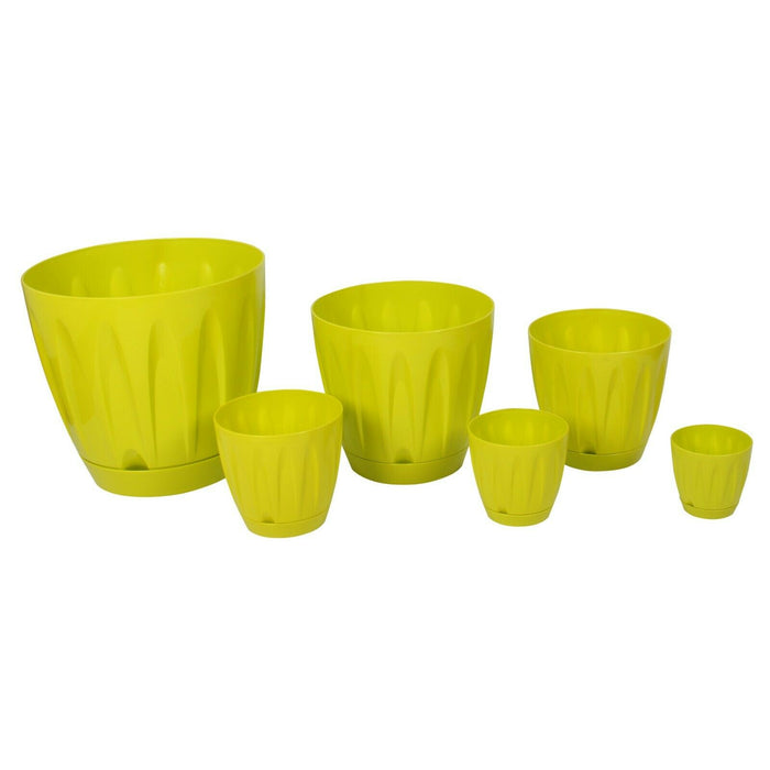 Bright Coloured Indoor / Outdoor Plant Pots with Drainage. Plastic Planters UK.