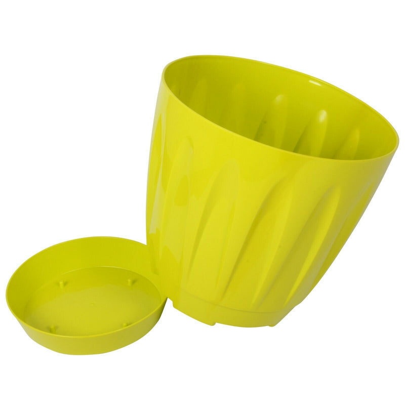 Bright Coloured Indoor / Outdoor Plant Pots with Drainage. Plastic Planters UK.