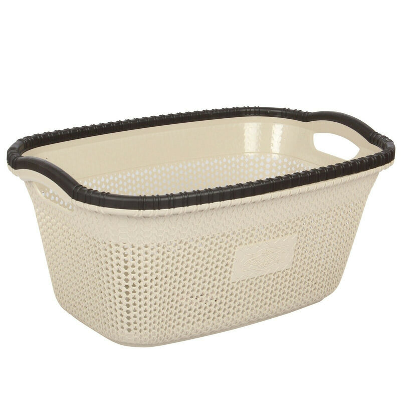 2x Rattan Style Rectangular Laundry Basket