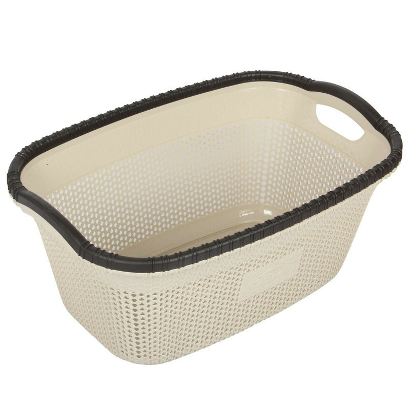 2x Rattan Style Rectangular Laundry Basket