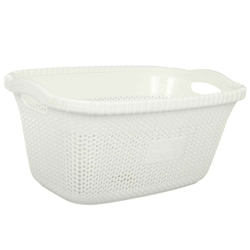 2x Rattan Style Rectangular Laundry Basket