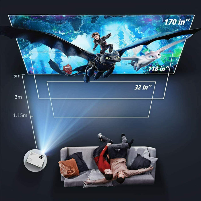 Mini Projector. Portable Video Projector for Home Theater Movie Projector.