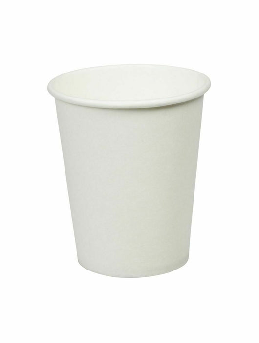 6 oz Plain White Disposable Hot Drink Paper Cups. (Box of 1000)