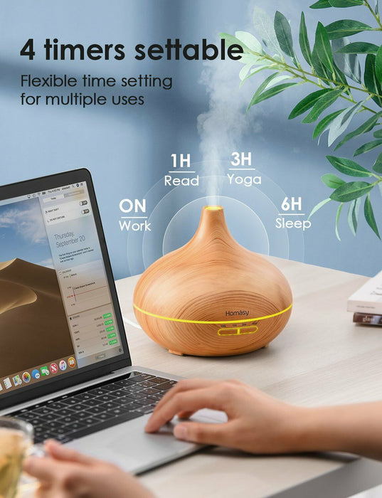 500 ml Aroma Diffuser with 6 Essential Oils. Air Purifier. Aromatherapy.
