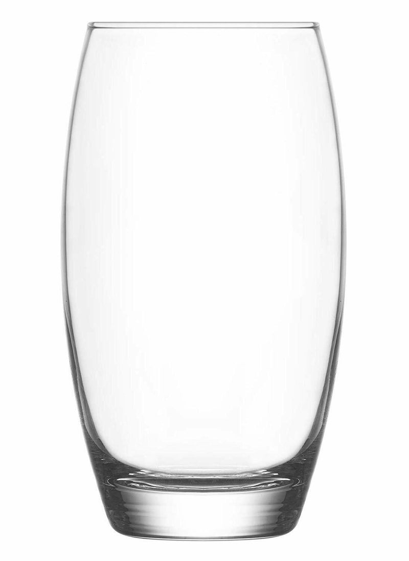 HiBall Coloured Base Glasses. Water Juice Drinking Tumbler. (510 ml) (Pack of 6)