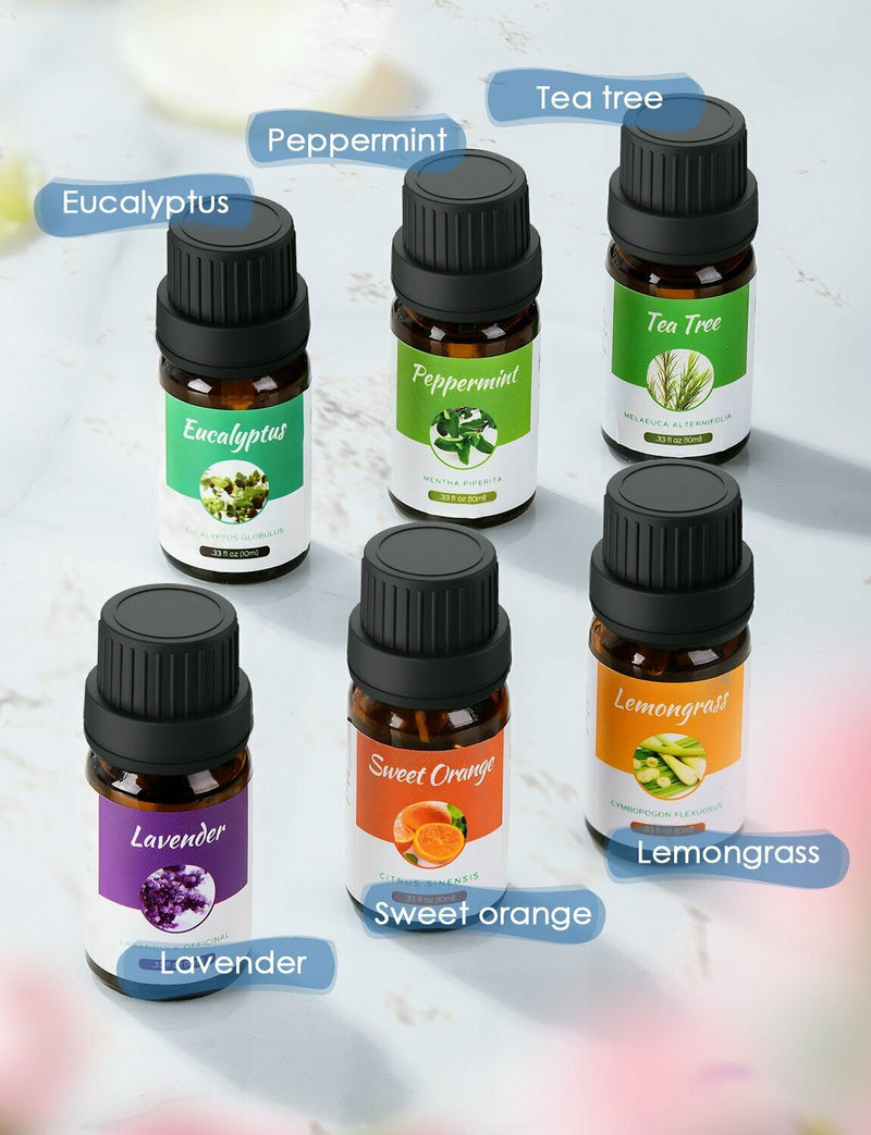 500 ml Aroma Diffuser with 6 Essential Oils. Air Purifier. Aromatherapy.