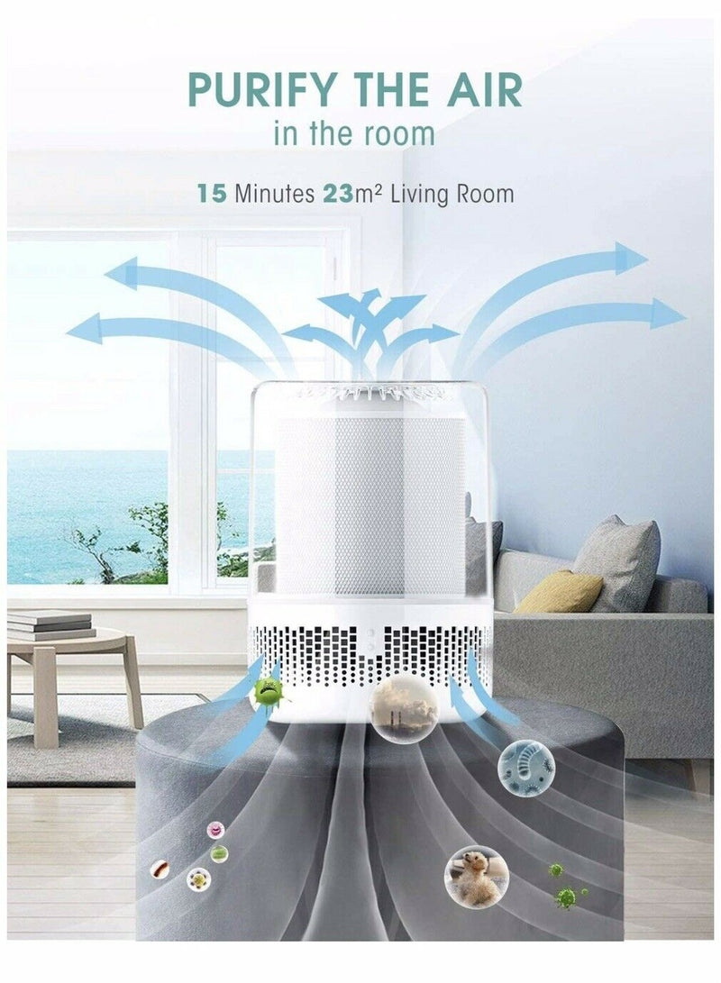 Air Purifier Air Cleaner. True HEPA and Active Carbon Filters. Room Purifier.