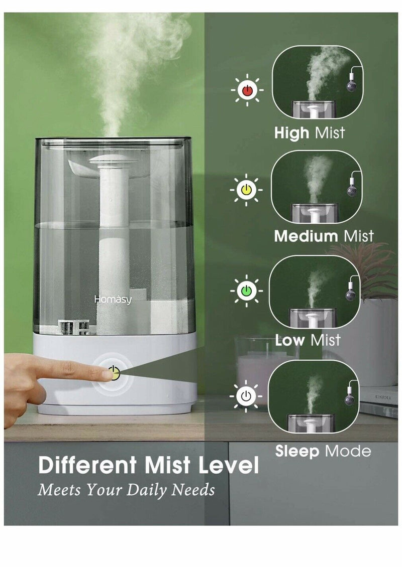 Ultrasonic Cool Mist Humidifier 4.5 L. Fresh Air Humidifiers. 28dB Quiet.