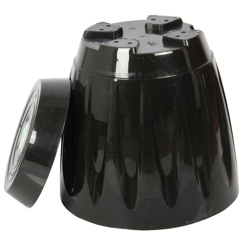 Black Plastic Plant Pots. Indoor / Outdoor Flower Pots with Drainage.
