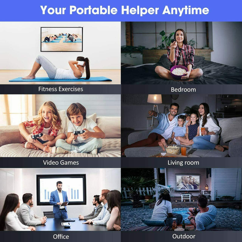 Mini Projector. Portable Video Projector for Home Theater Movie Projector.