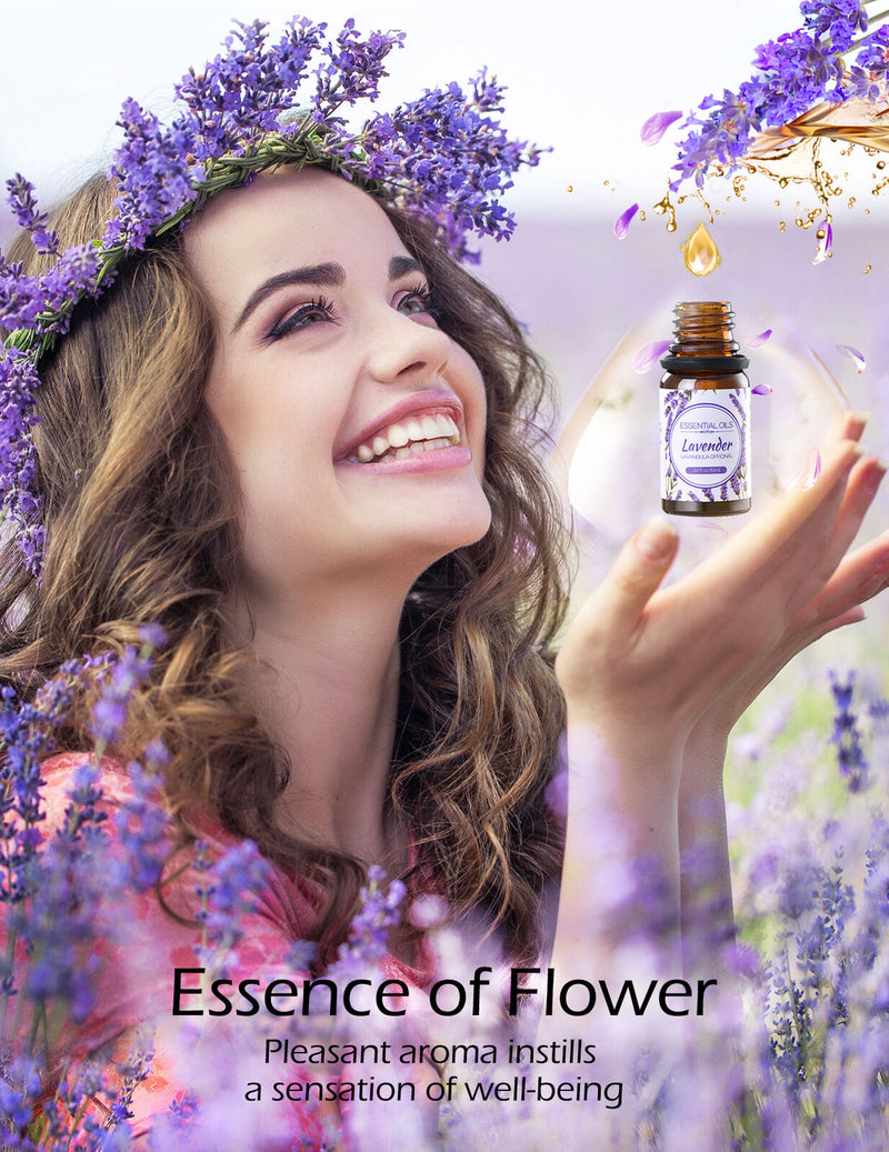 Floral Essential Oils Set. Aromatherapy. Diffuser Oil. Gift Set. (12x10ml)