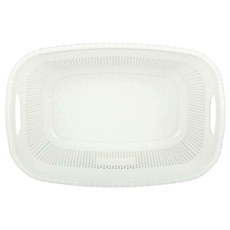 2x Rattan Style Rectangular Laundry Basket