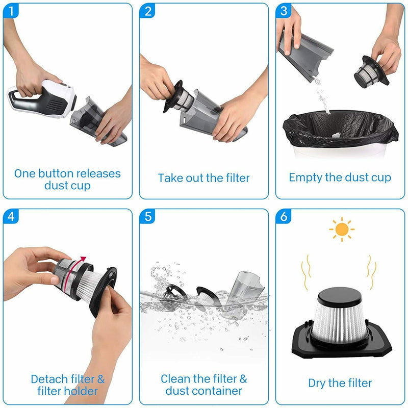 HoLife Handheld Vacuum Cleaner Cordless with HEPA Filter.