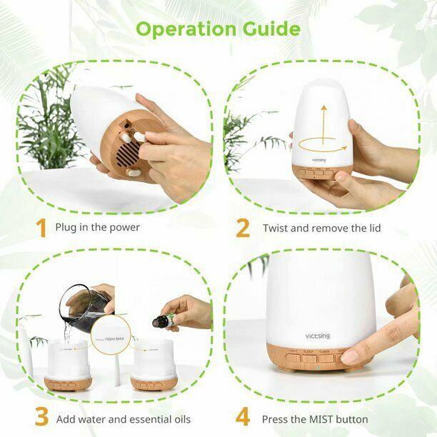 Essential Oil Diffuser with Oils. Oil Diffuser with 6 Pure Essential Oils. (150 ml)