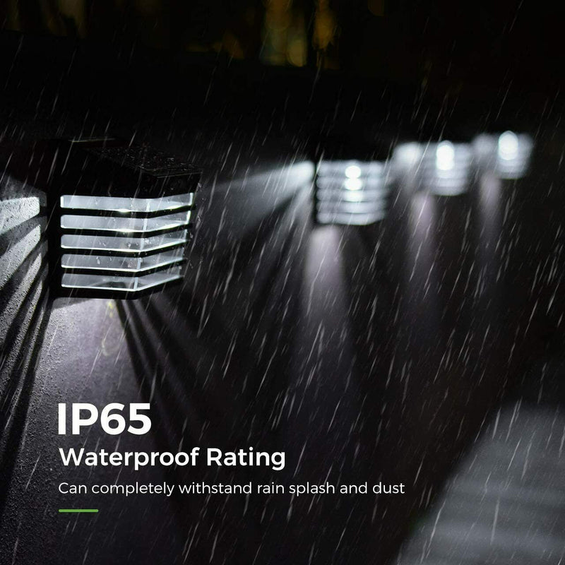 4x Solar Powered LED Door Fence Wall Lights. Outdoor Garden Step Lighting Lamp.