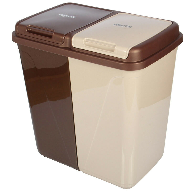 Dual Compartment Laundry / Waste Recycling Bin - 90L