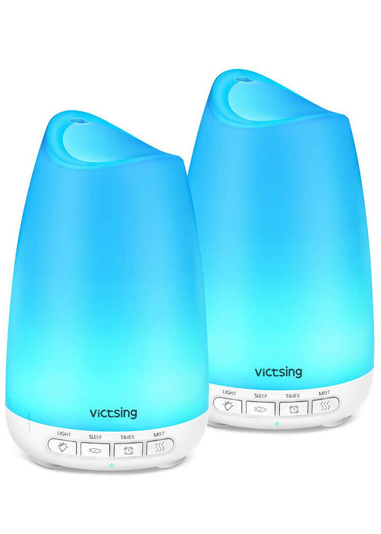 2x Victsing Aroma Diffusers. 150mL Essential Oil Diffusers. Aromatherapy Diffusers.