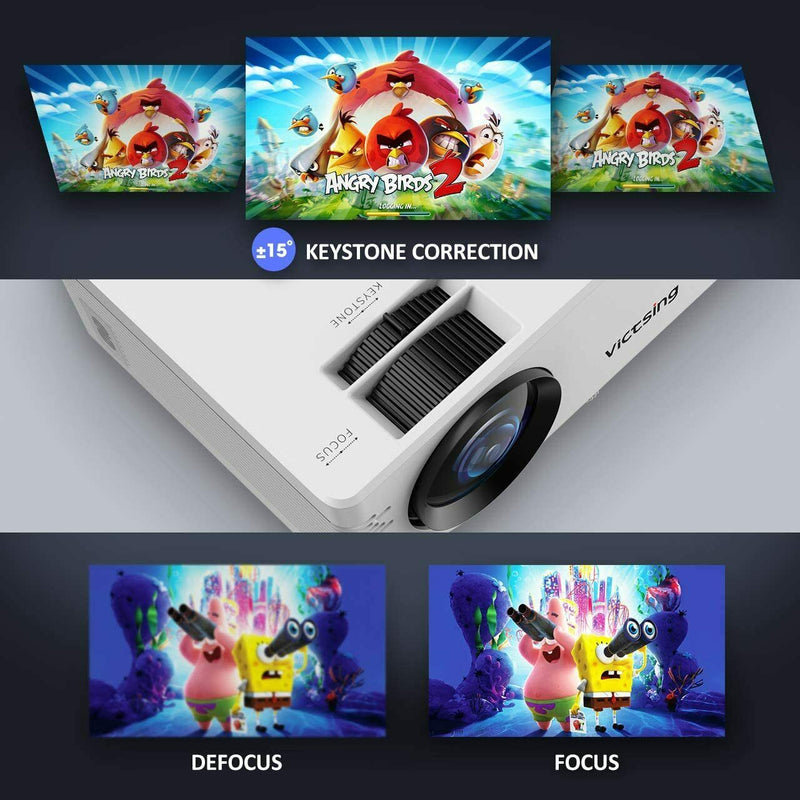 Mini Projector. Portable Video Projector for Home Theater Movie Projector.