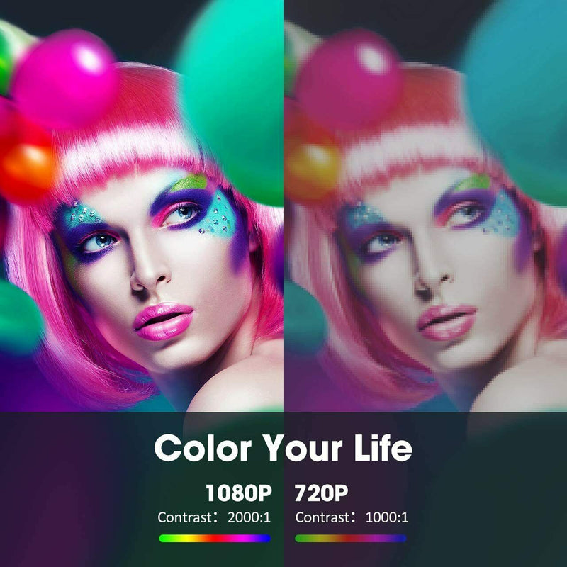 Mini Projector. Portable Video Projector for Home Theater Movie Projector.