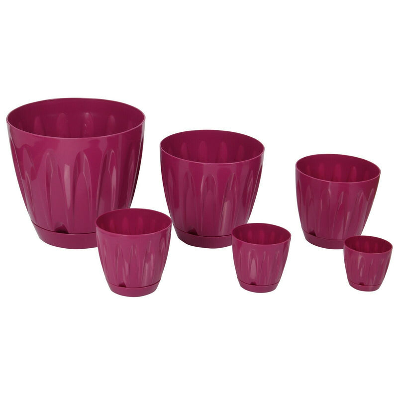 Bright Coloured Indoor / Outdoor Plant Pots with Drainage. Plastic Planters UK.