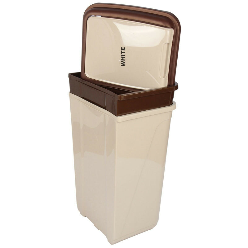 Dual Compartment Laundry / Waste Recycling Bin - 90L