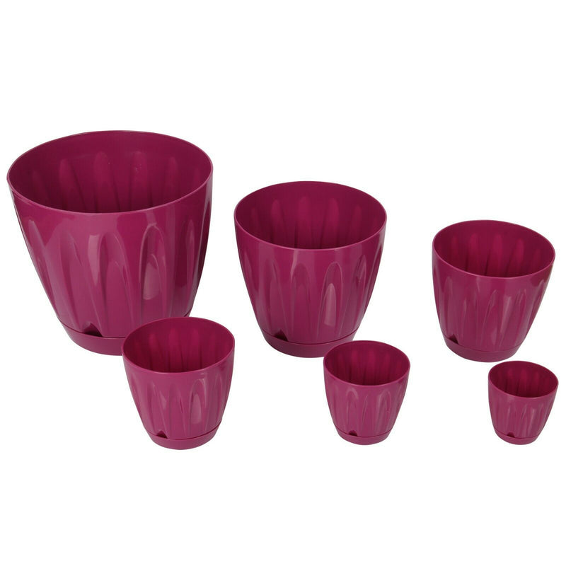 Bright Coloured Indoor / Outdoor Plant Pots with Drainage. Plastic Planters UK.