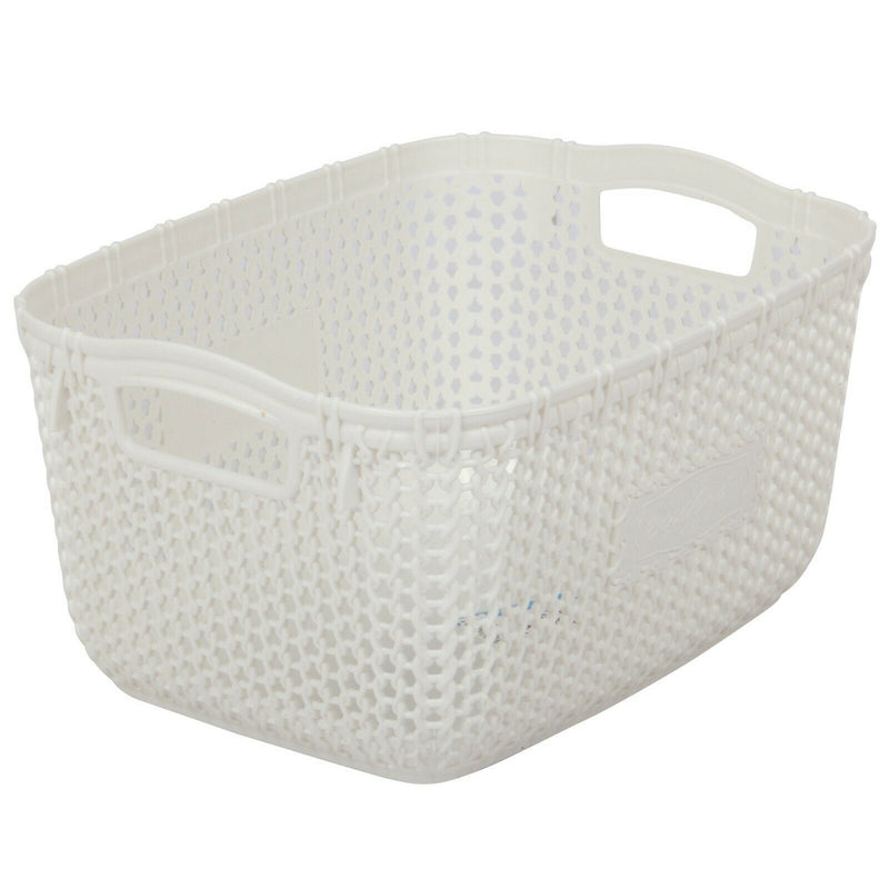Small Storage Organiser Plastic Basket. ( Pack of 6 ) Stackable.