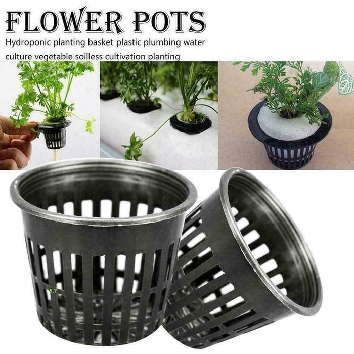 Extra Small Net Cup Pots Baskets. Plastic Hydroponic Pond. (10.000pcs) (0.1 Lt)