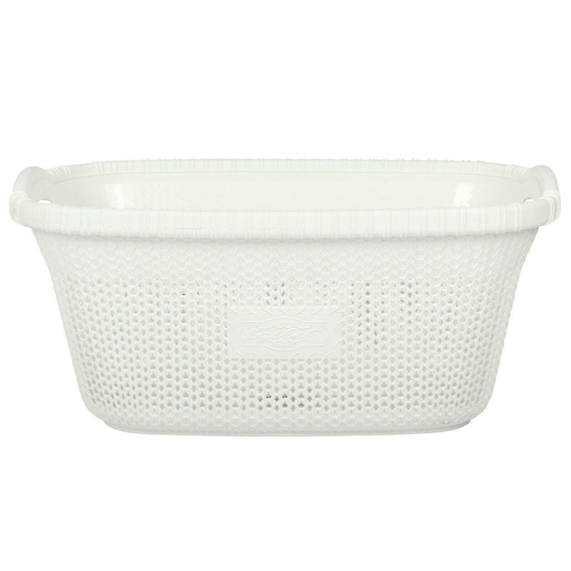 2x Rattan Style Rectangular Laundry Basket