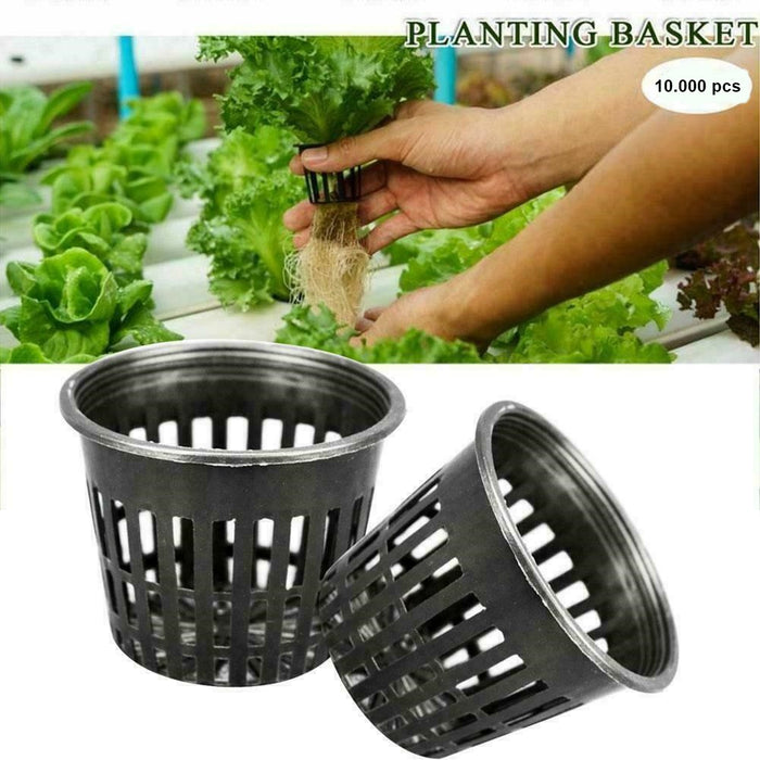 Extra Small Net Cup Pots Baskets. Plastic Hydroponic Pond. (10.000pcs) (0.1 Lt)