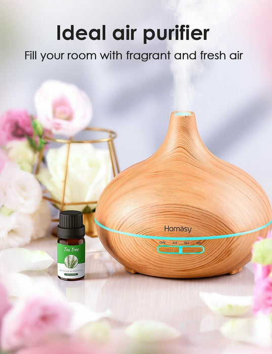 500 ml Aroma Diffuser with 6 Essential Oils. Air Purifier. Aromatherapy.