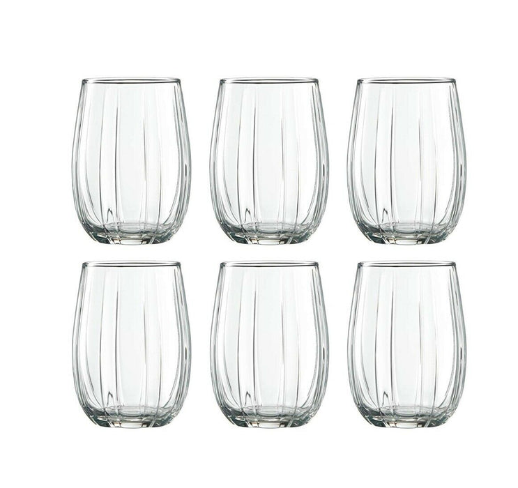 Tumbler Glasses. Water/Whisky/Juice Glass Set. (Pack of 6) (380 cc/ml)