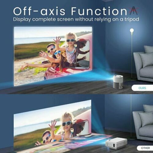 Mini WiFi Native 1080P Projector. Portable Home Theater Movie Projector.