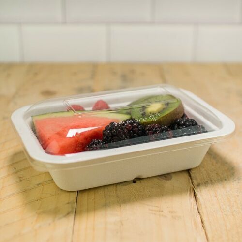 Vegware V3-GLC Size 3 PLA Gourmet Clear Lid. (Box of 600)