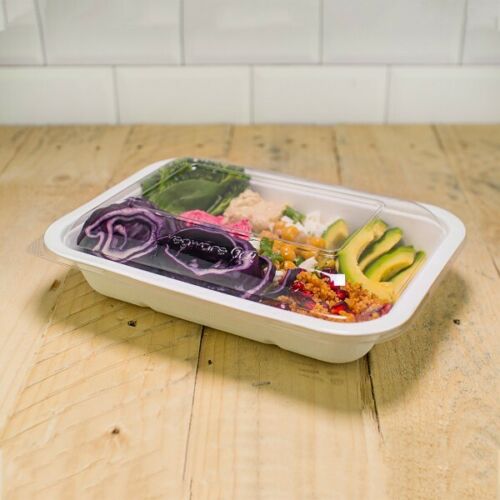 Vegware V5-GLC Size 5 PLA Gourmet Clear Lid. (Box of 600)