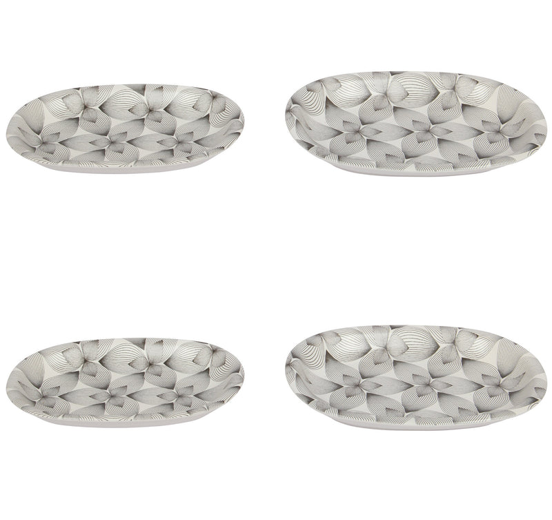 Black Serving Platter. Appetizer Salad Dishes. Decorative Platter. (Set of 4)